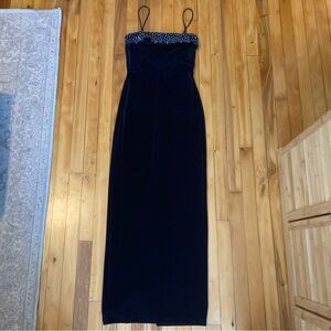 Vintage black velvet dress